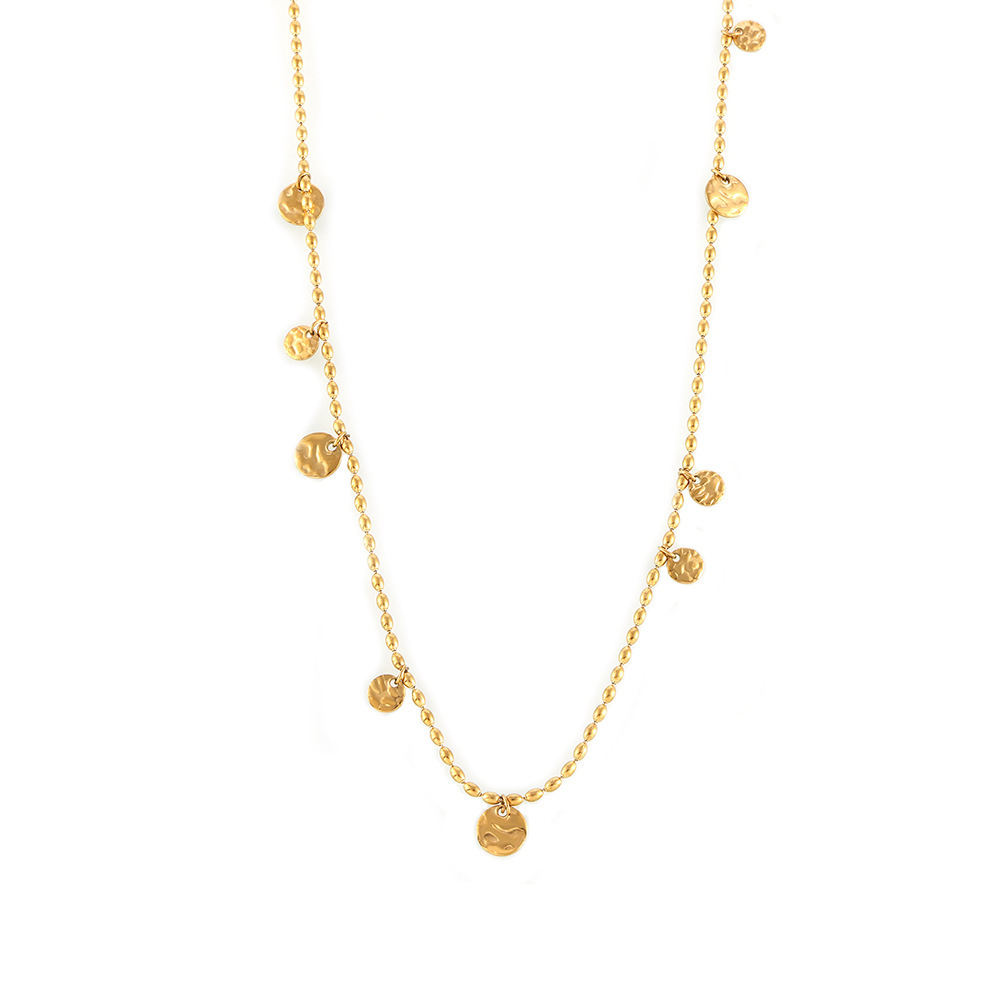 Aurora Disc Charm Necklace