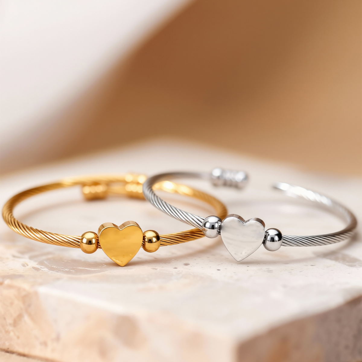 Amour Heart Cable Bracelet