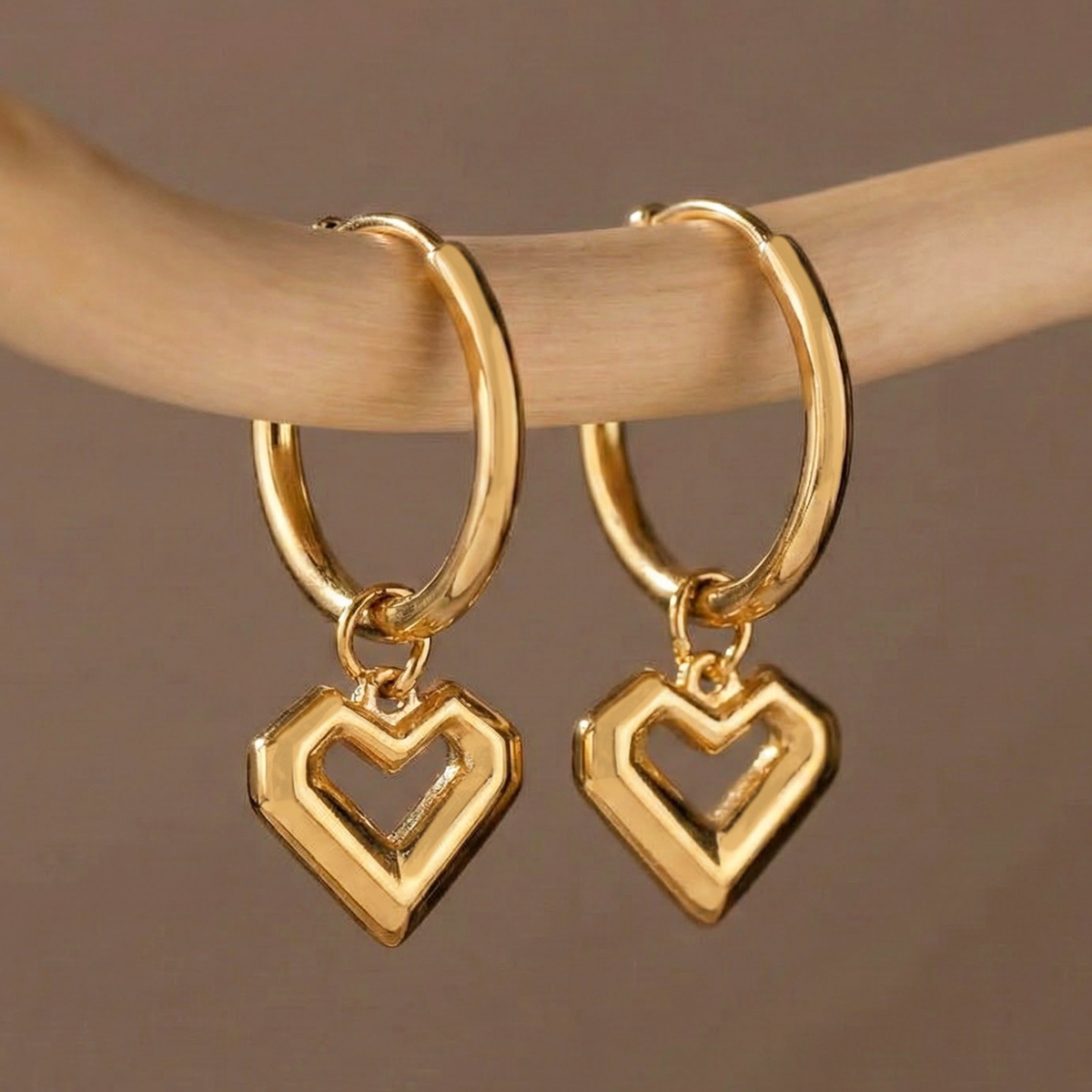 Luna Heart Hoop Earrings