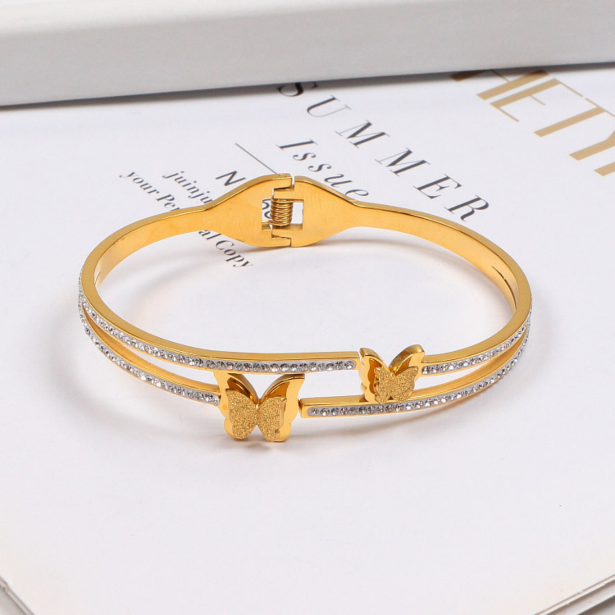 Butterfly Grace Crystal Bangle