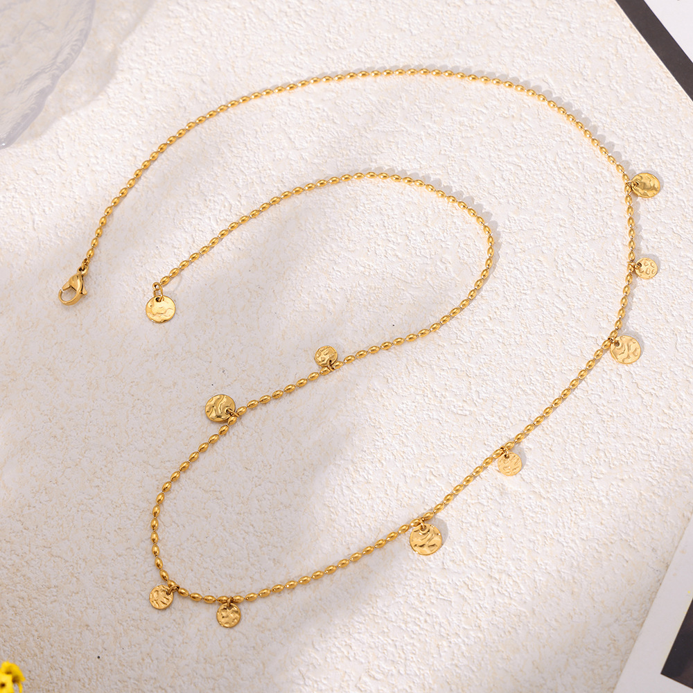 Aurora Disc Charm Necklace