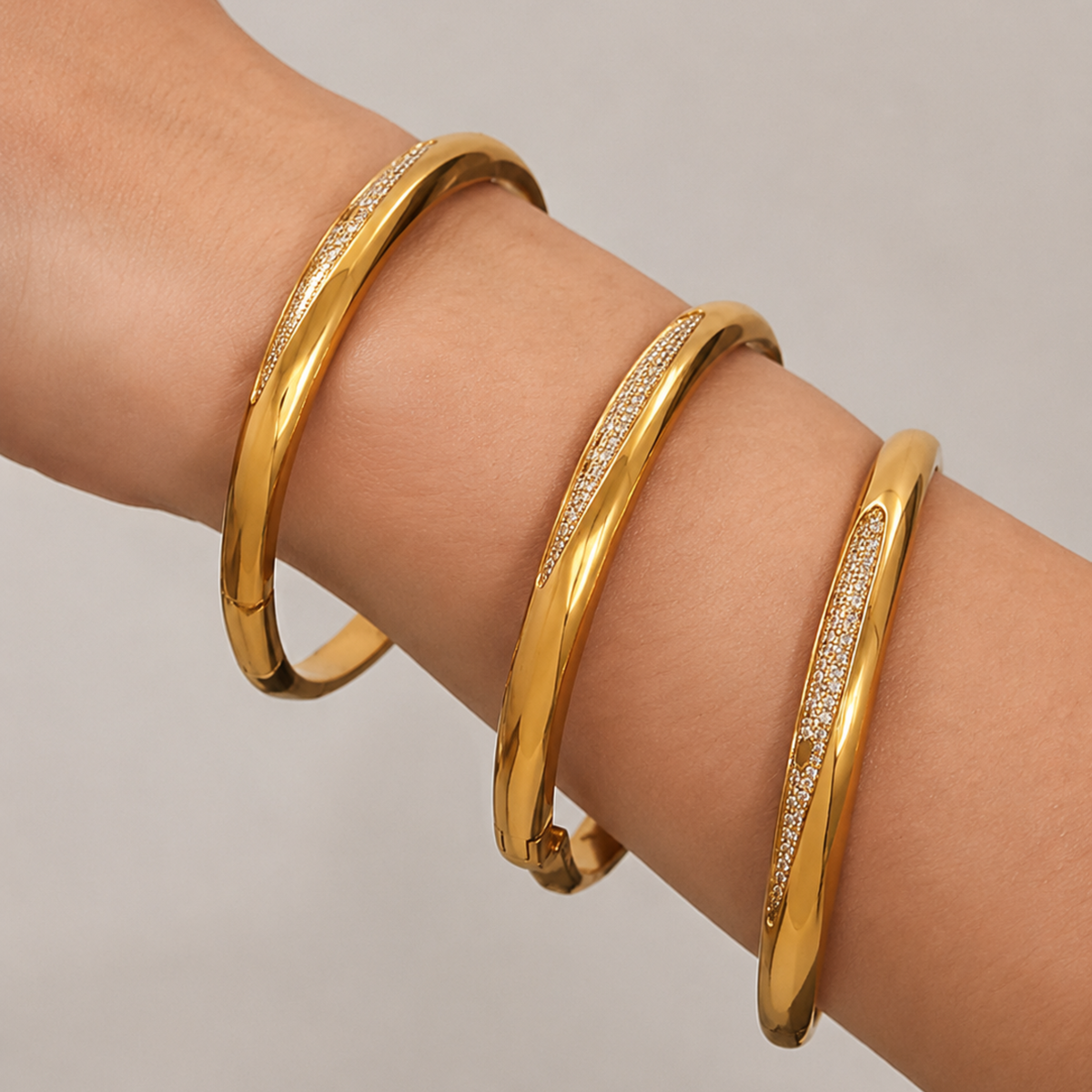 Radiant Crystal Line Bangle