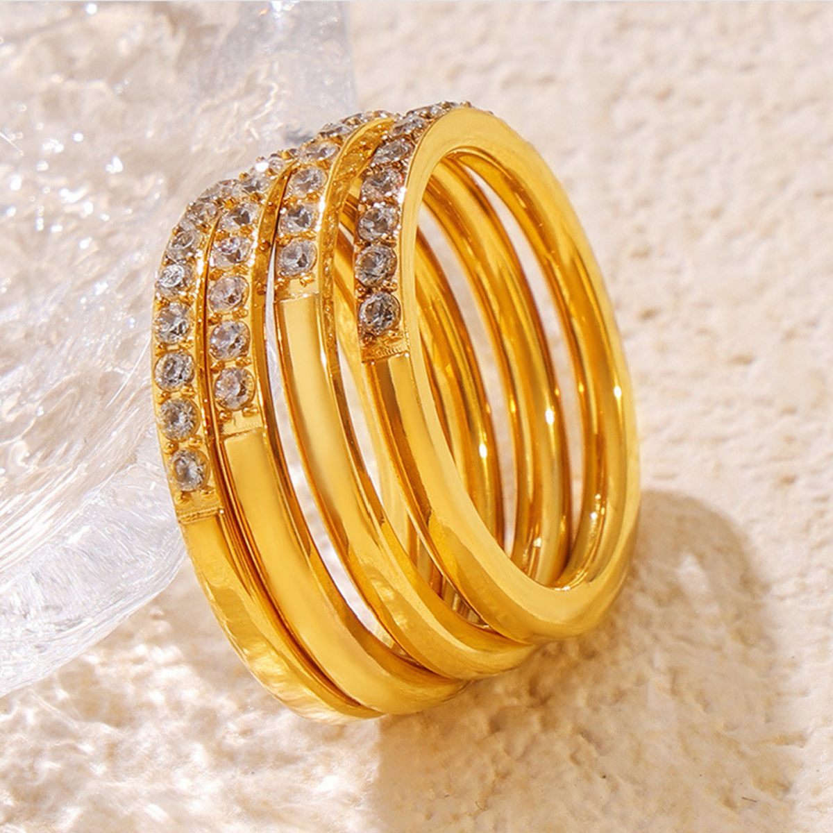 Classic Crystal Eternity Band