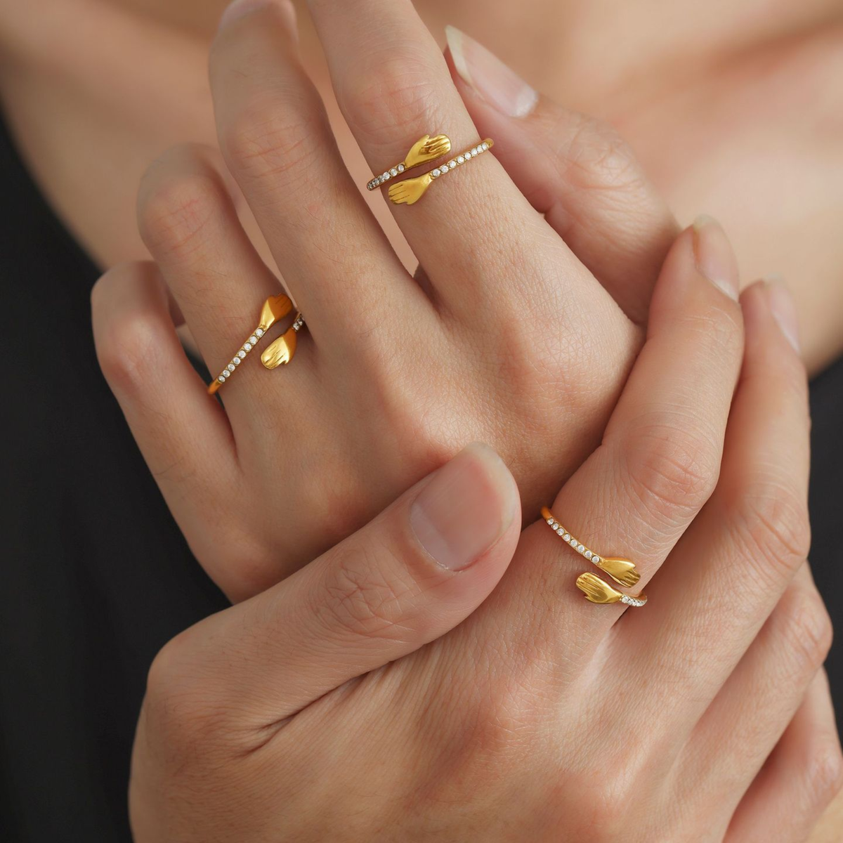 Golden Embrace Open Ring