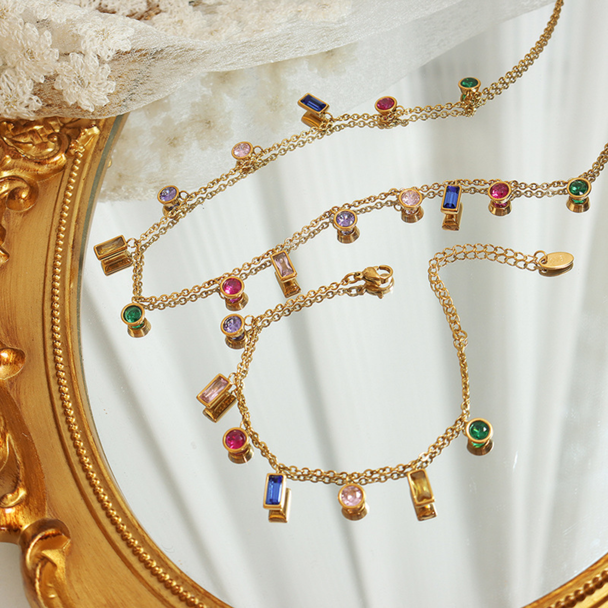 Prismatic Luxe Charm Necklace