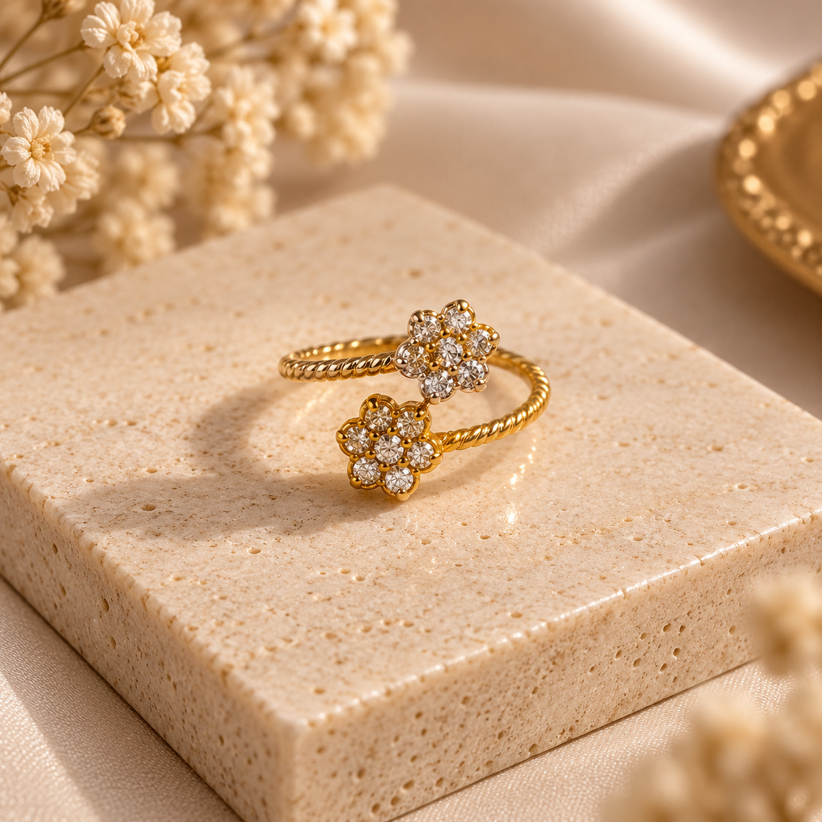 Double Clover Bypass Ring