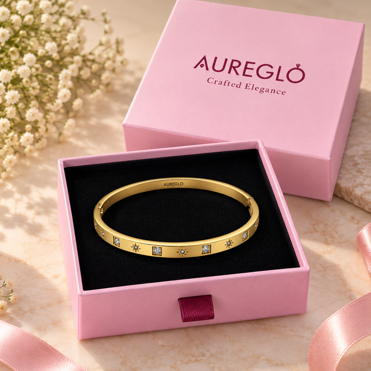 Celestial Square Stone Bangle