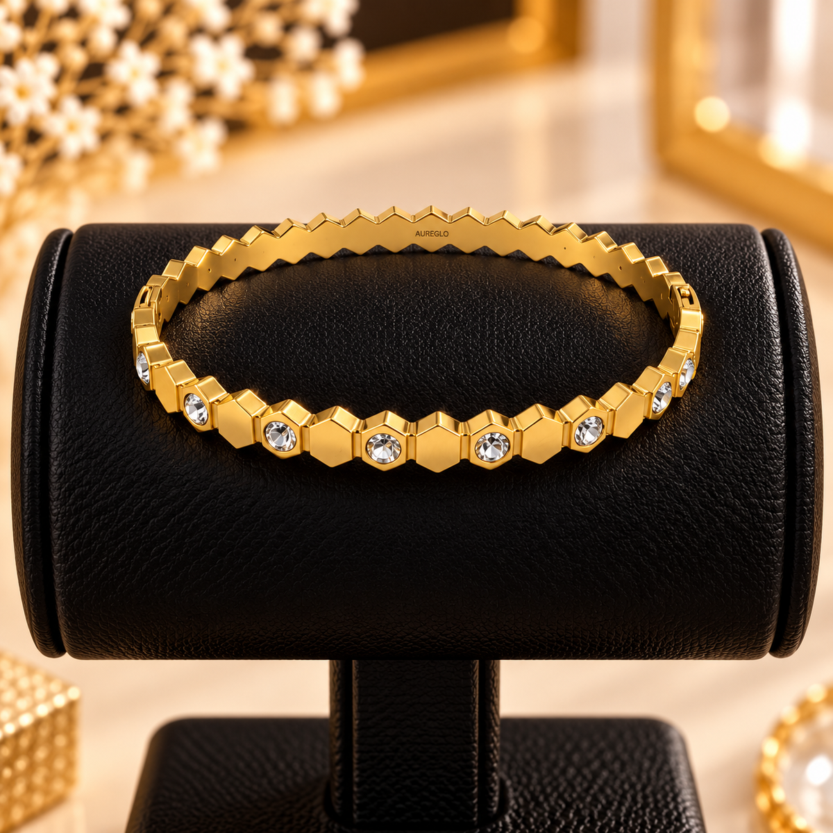 Hexagon Crystal Bangle