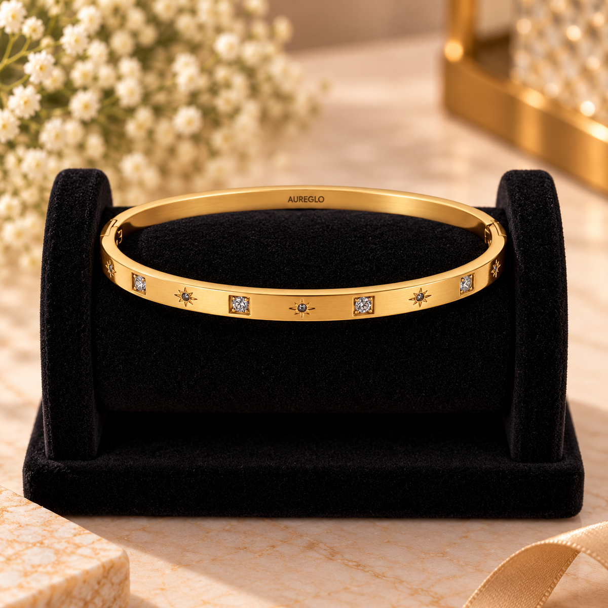 Celestial Square Stone Bangle