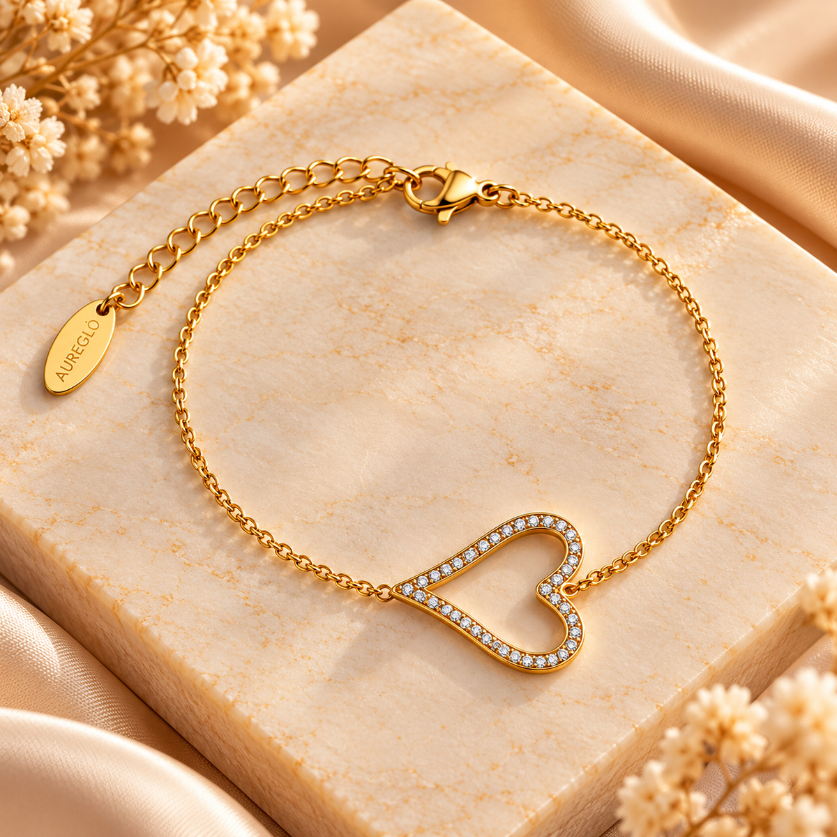 Sparkle Heart Charm Bracelet