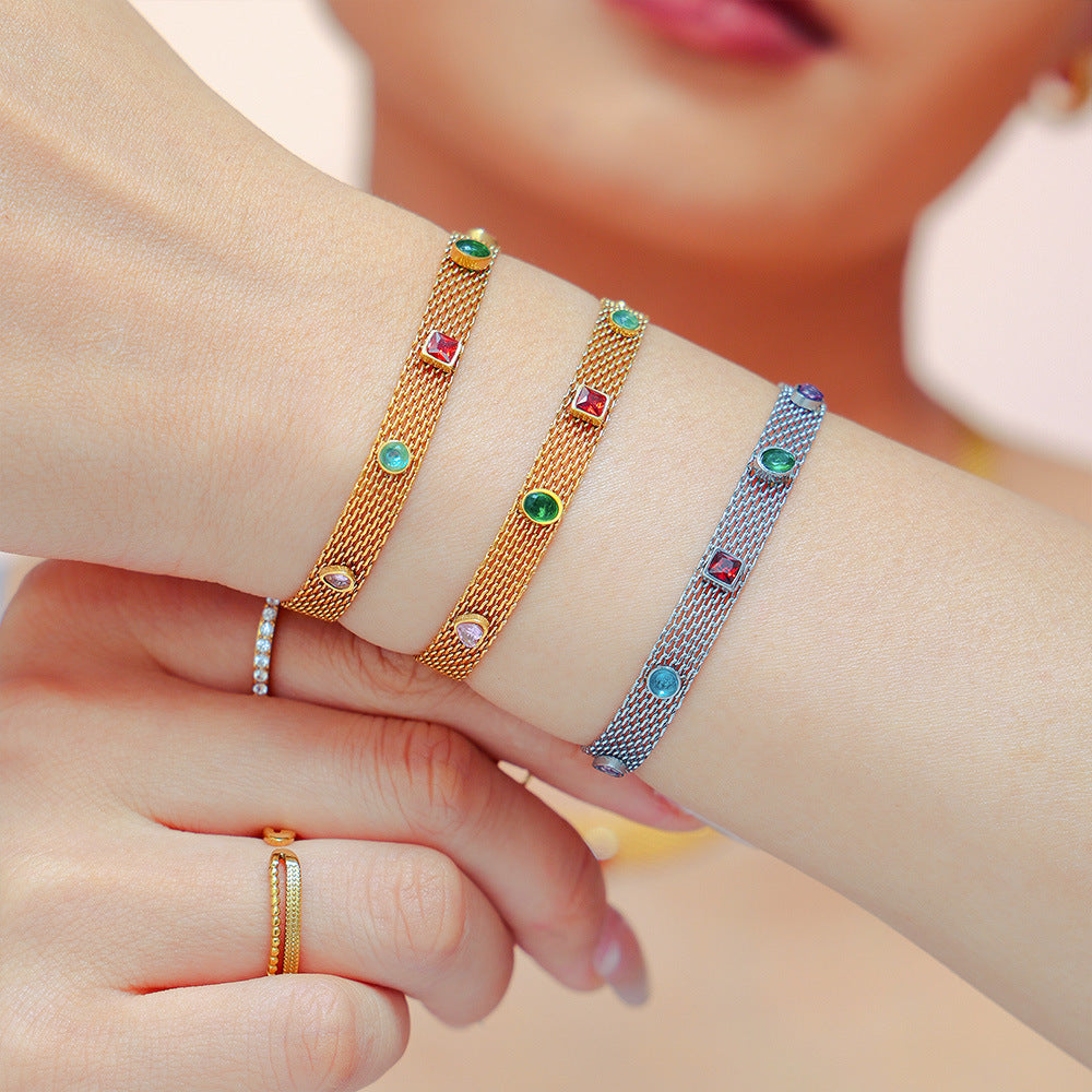 Twin Heart Embrace Bracelet