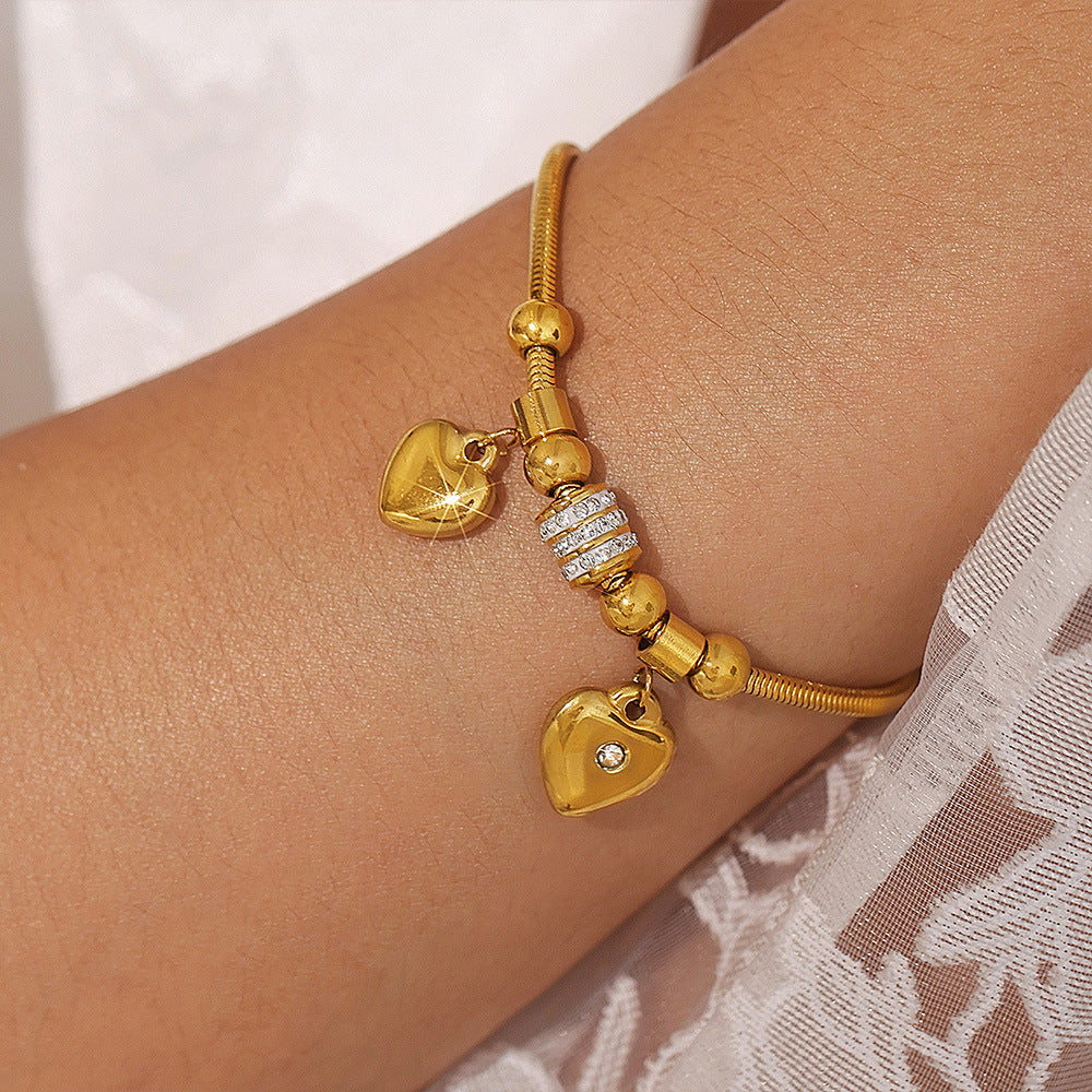 Golden Hearts & Light Bracelet