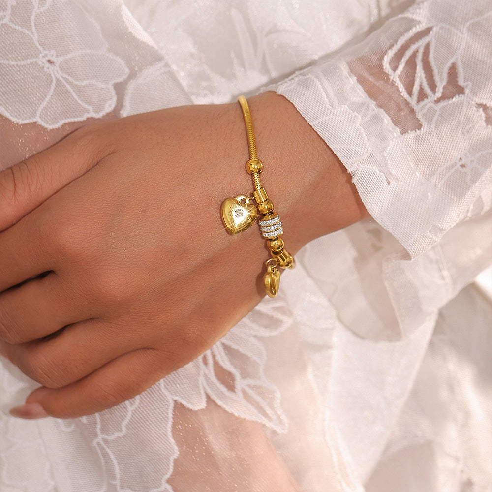 Golden Hearts & Light Bracelet