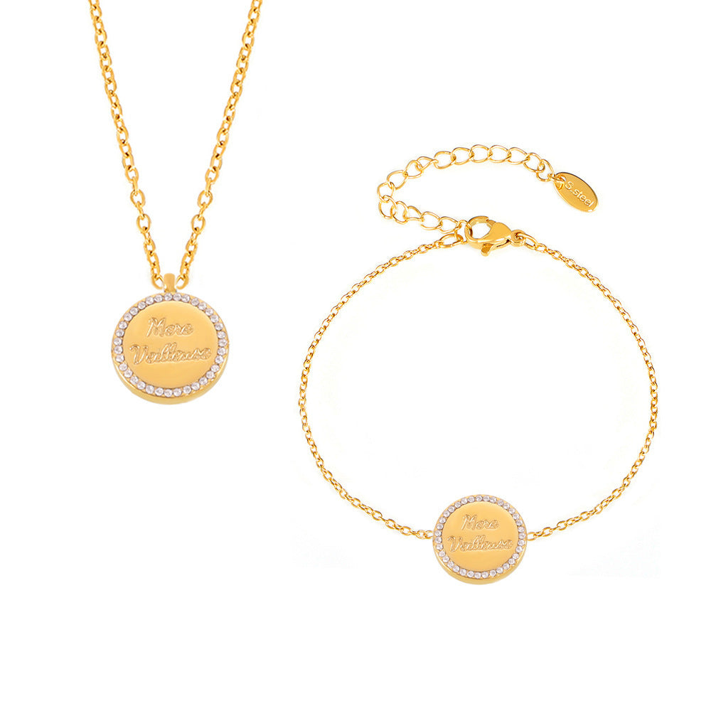 Amour Médaillon Zircon Bracelet