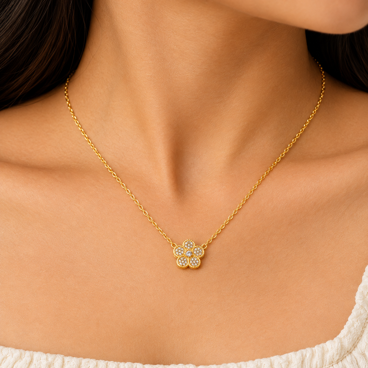 Fleur de Lumière Crystal Necklace