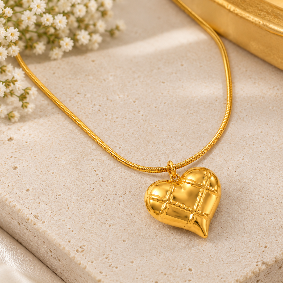 Amour Locked Heart Pendant