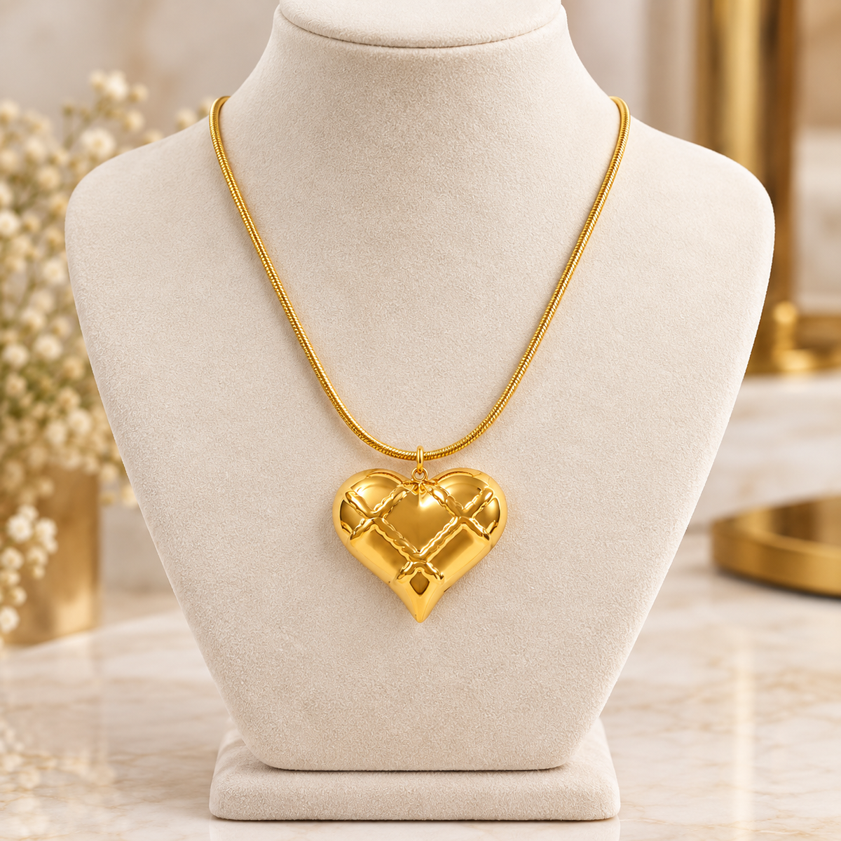 Amour Locked Heart Pendant