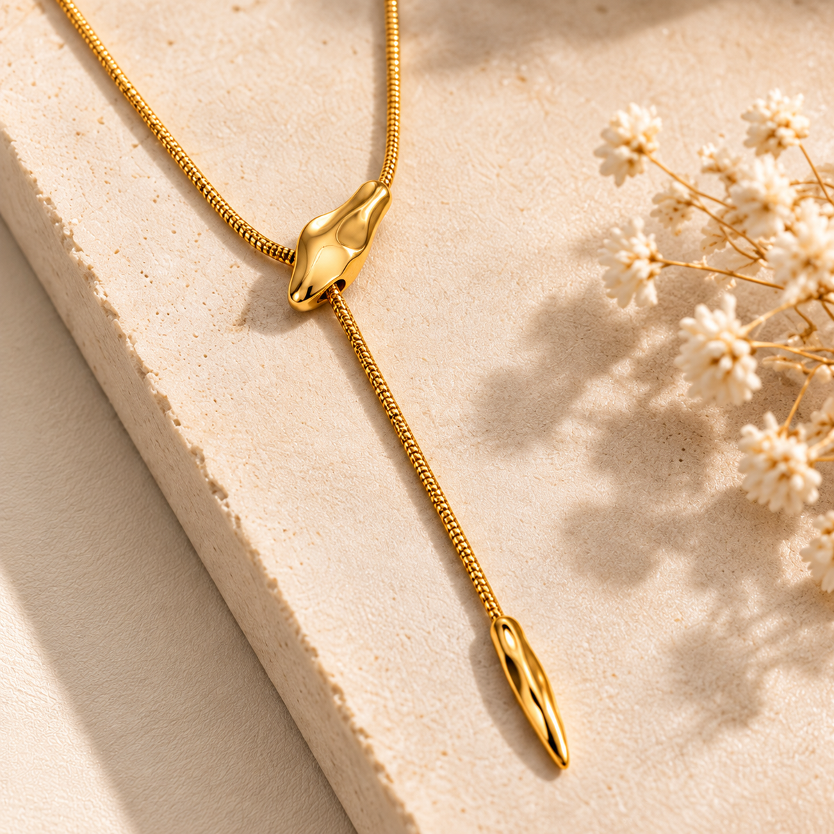 Avienne Knot Drop Necklace