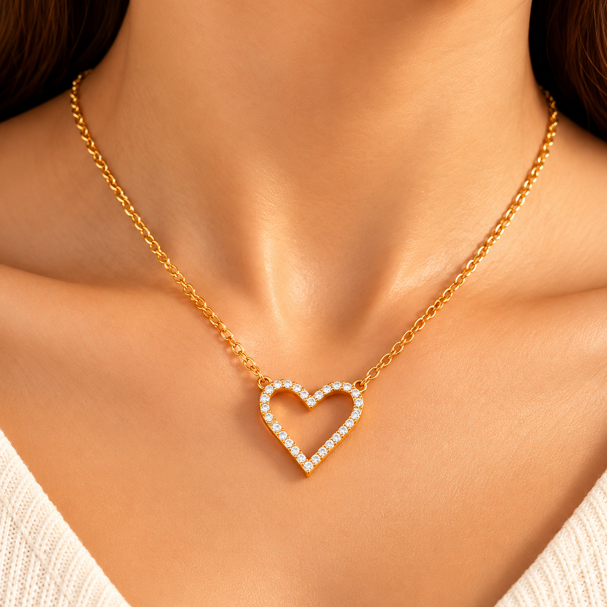 Classic Crystal Heart Necklace