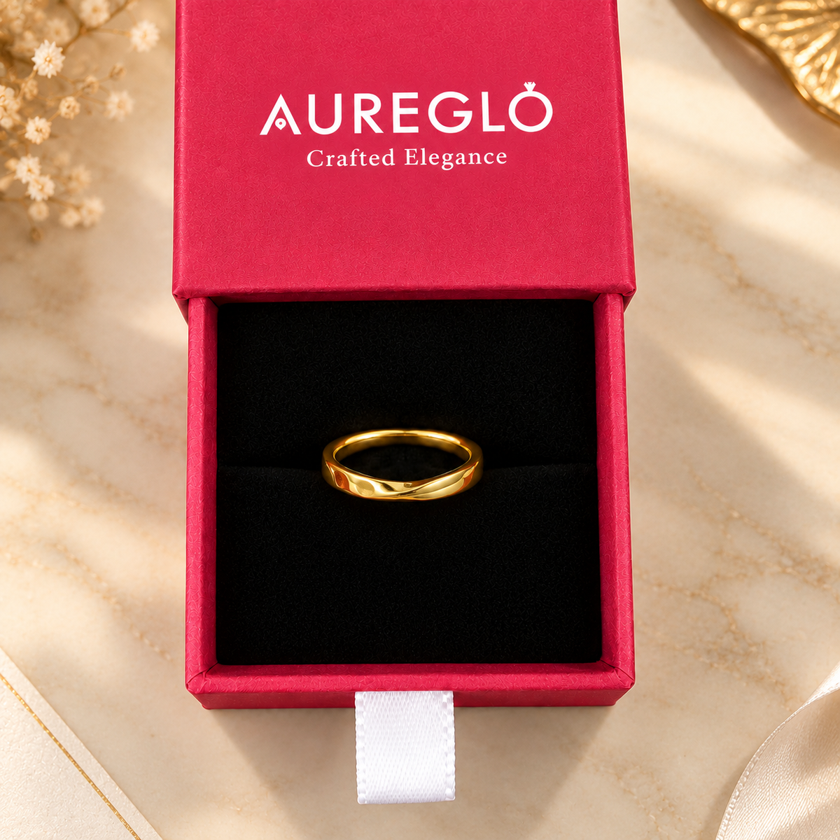 Sculpted Glow Minimal Ring