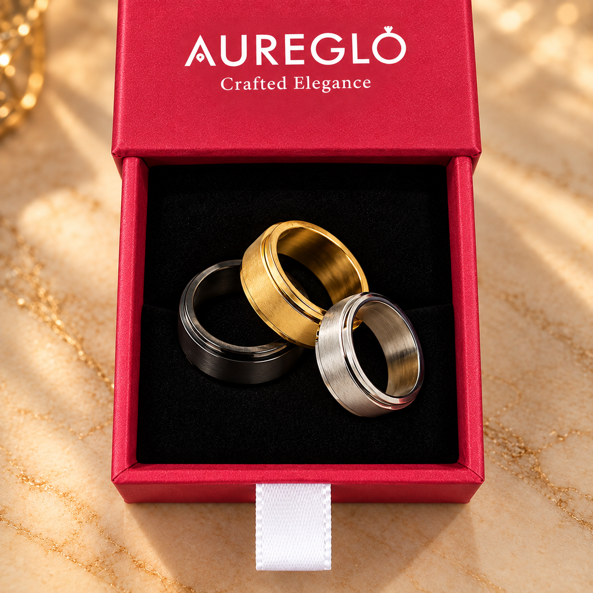 Orbit Groove Spinner Ring
