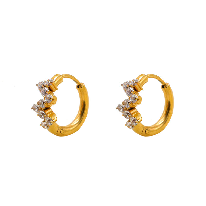 Astra Crystal Crest Hoops
