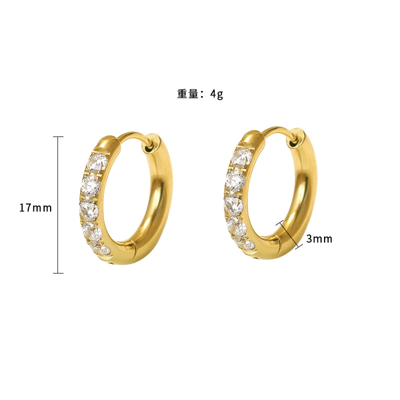 Clarte Round Crystal Huggies