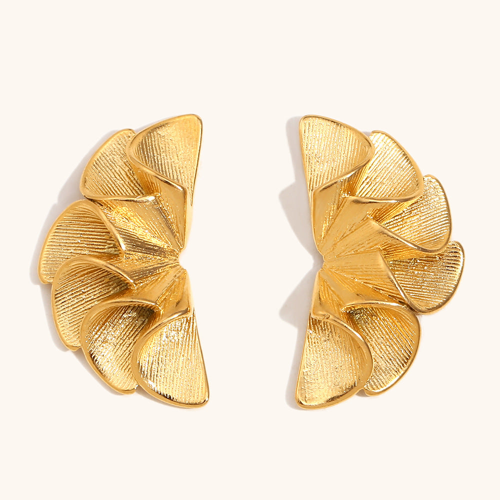 Origami Petal Statement Studs