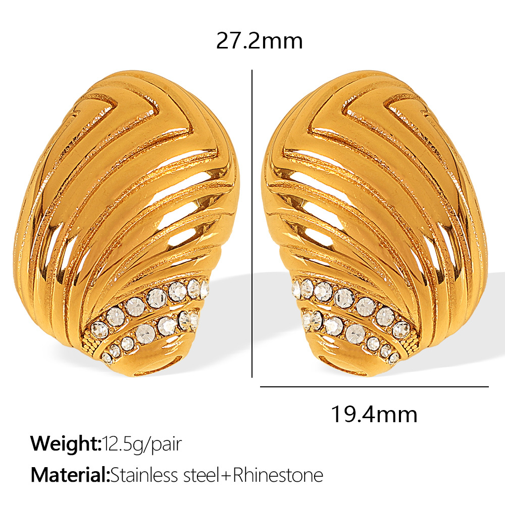 Seraphine Crystal Wave Studs
