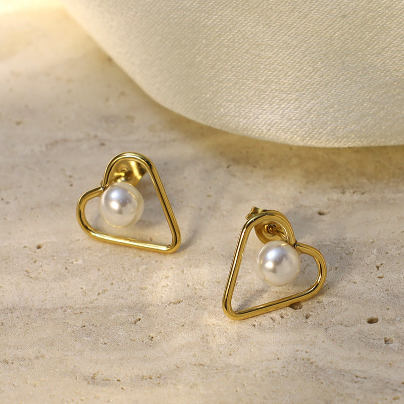Cœur Perla Open Heart Studs