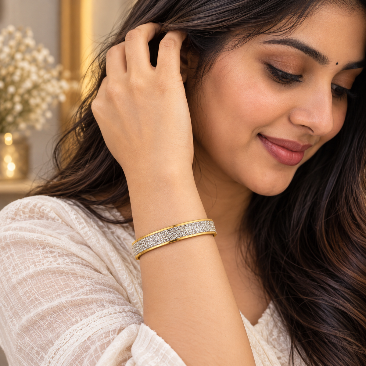 Pavé Crystal Band Bangle