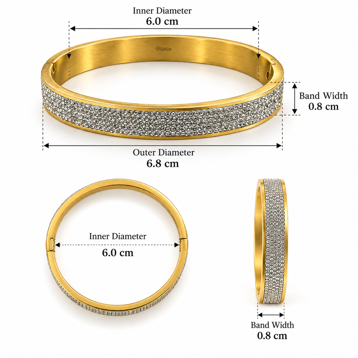 Pavé Crystal Band Bangle