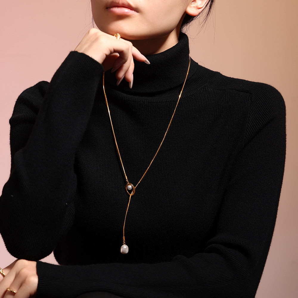 Perle Cascade Lariat Necklace