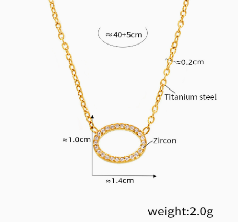 Halo Pavé Circle Necklace