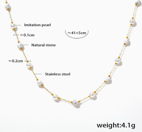 Moonlit Pearl Constellation Necklace