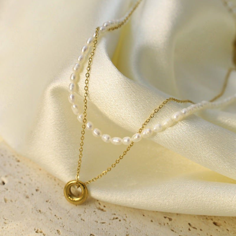 Halo Circle Pendant Necklace