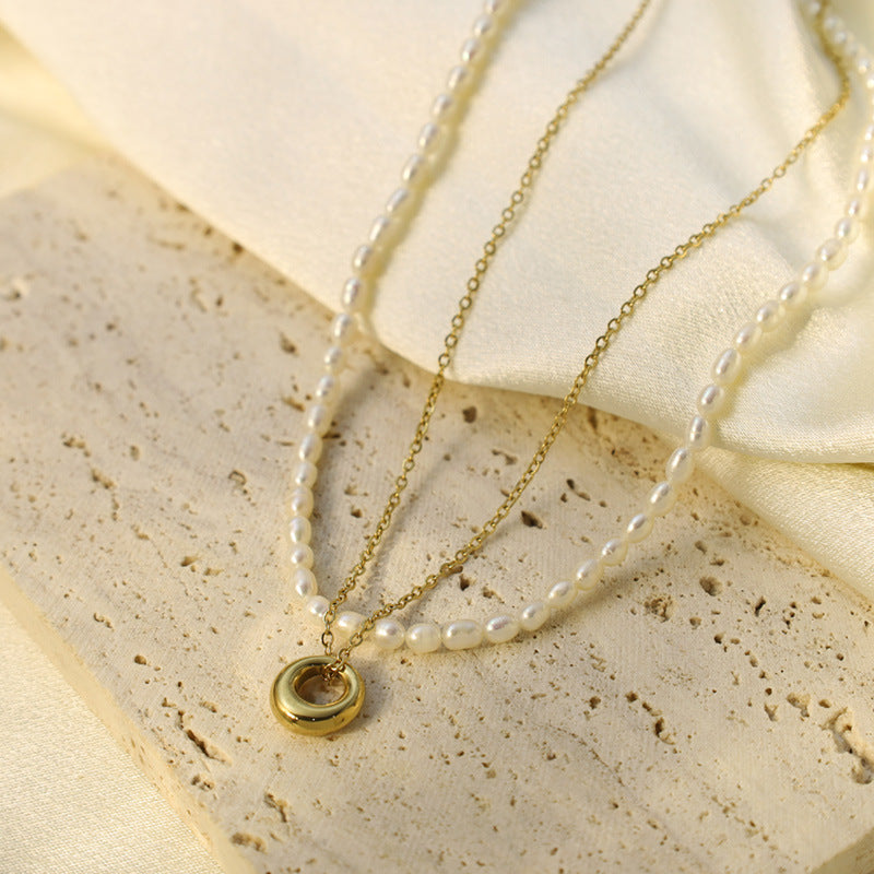 Halo Circle Pendant Necklace