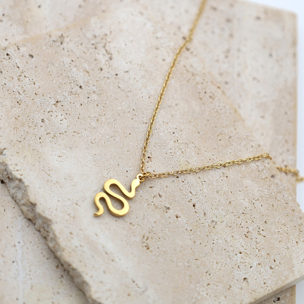 Serpentine Grace Snake Pendant Necklace