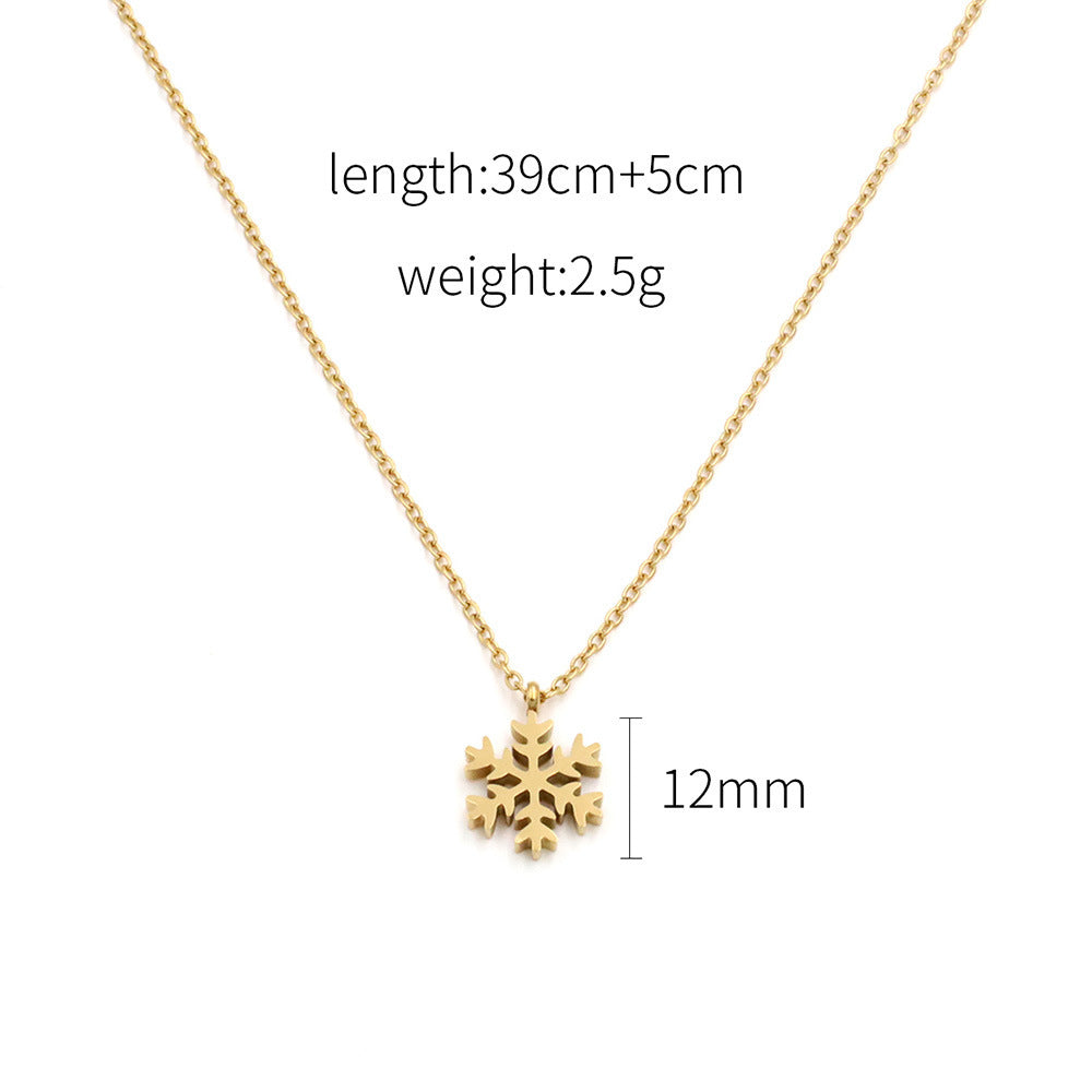 Crystal Snowflake Pendant Necklace