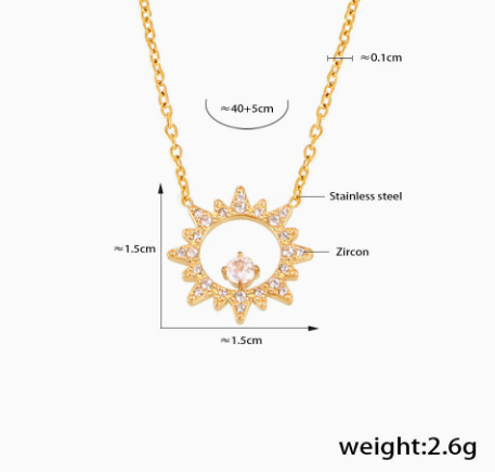 Sunburst Zircon Necklace