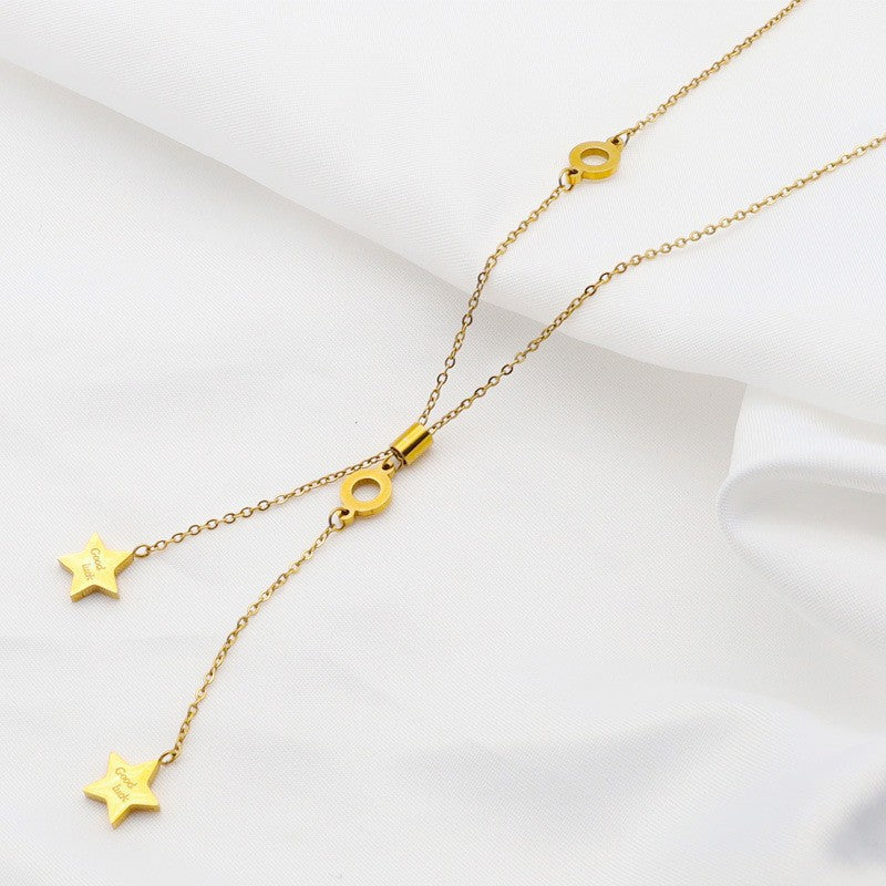Celestial Star Drop Necklace