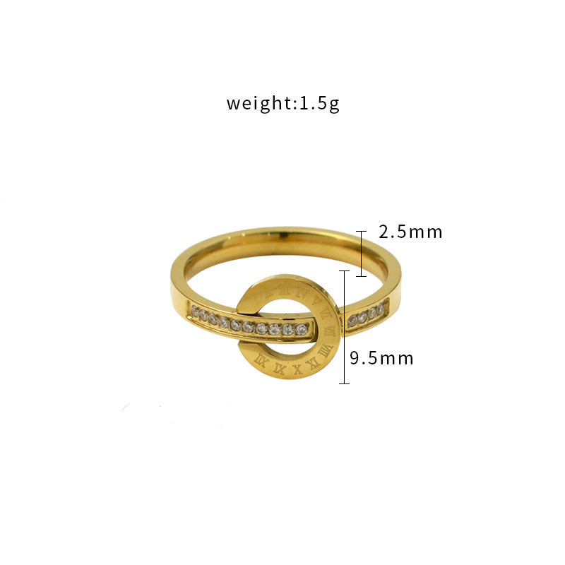 Roman Numeral Halo Ring