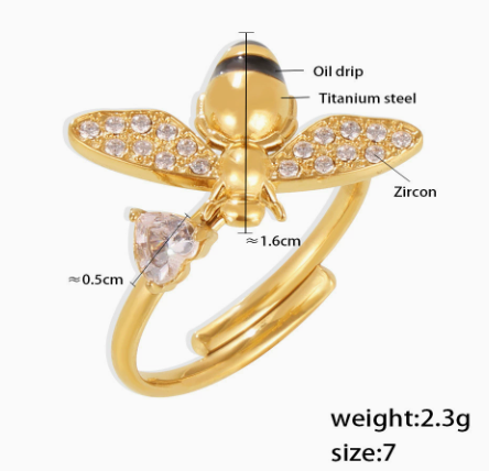 Miel Éclat Bee Ring