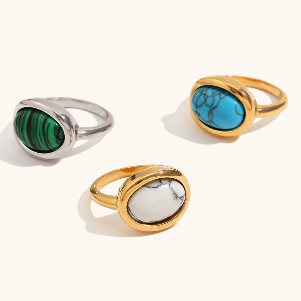 Azure Signet Stone Ring