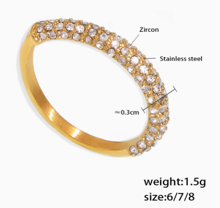 Lumière Double Pavé Band