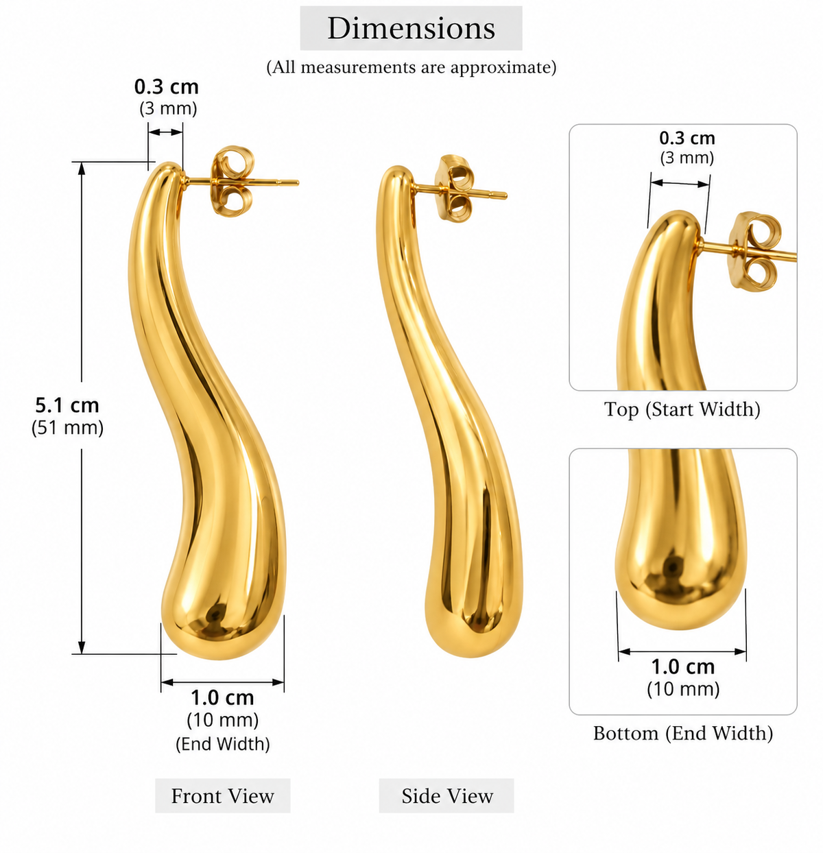 Liquid Gold Teardrop Earrings