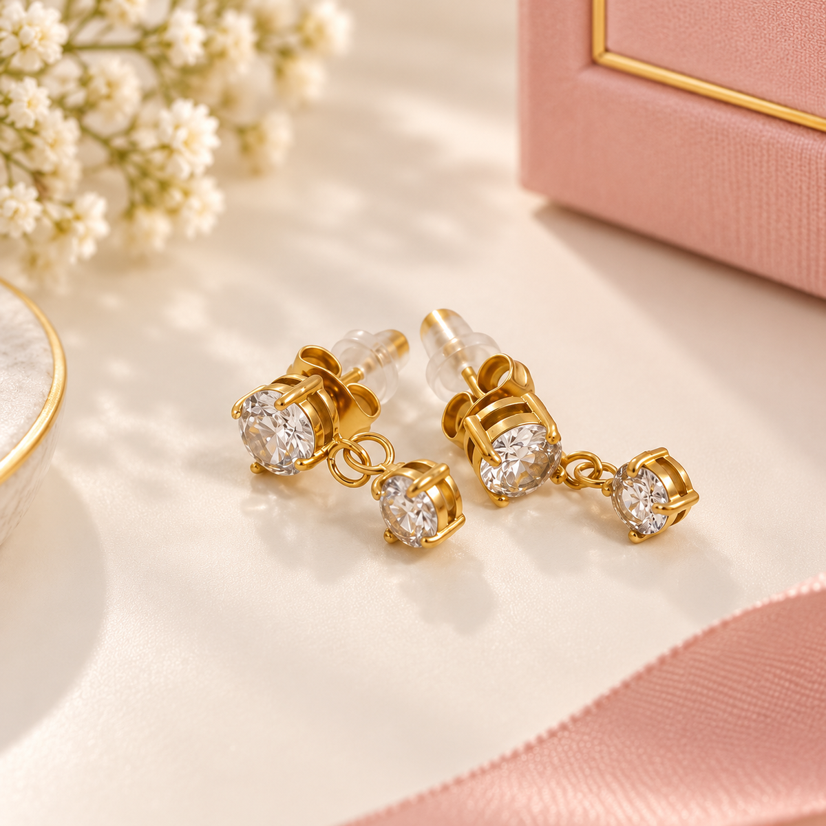 Solitaire Stud & Drop Earrings