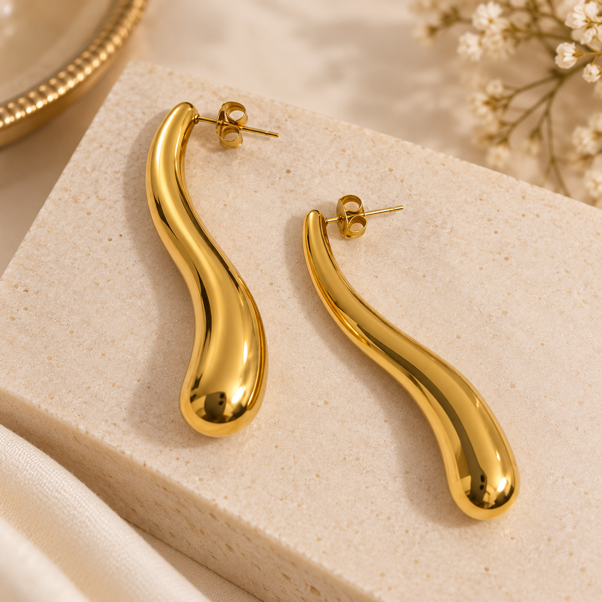 Liquid Gold Teardrop Earrings