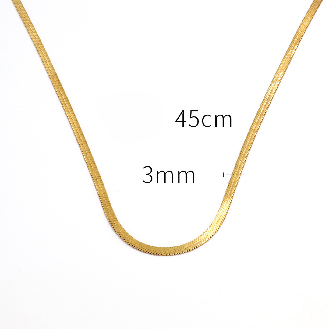 Satin Herringbone Collar Chain