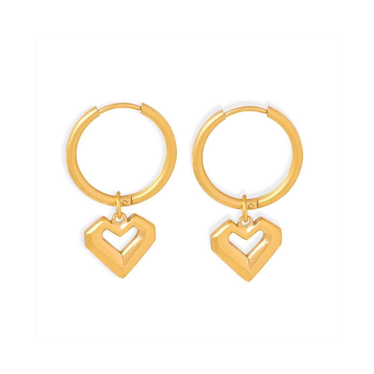 Luna Heart Hoop Earrings